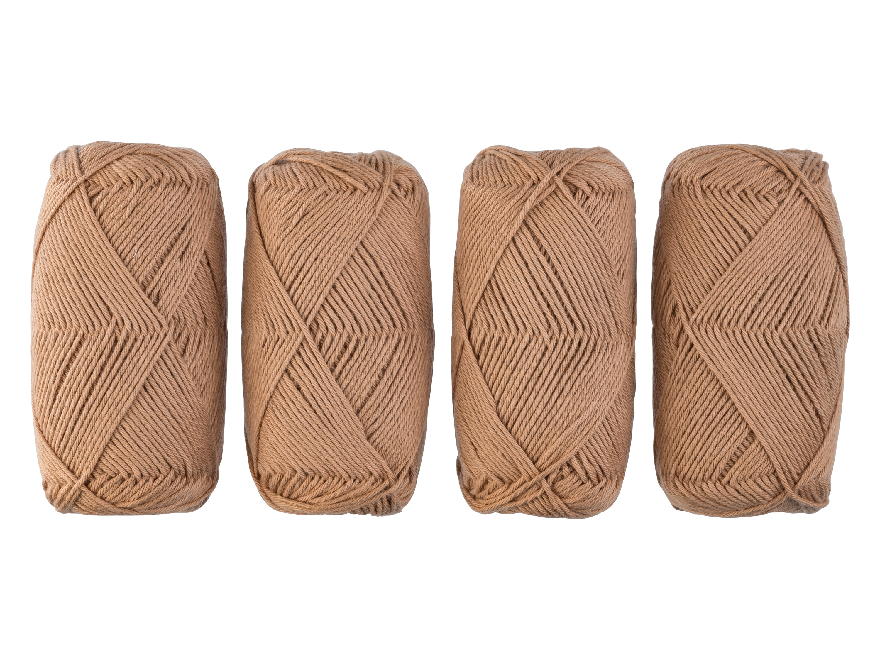 crelando Zestaw bawełnianej przędzy, 4 x 50 g Piaskowy