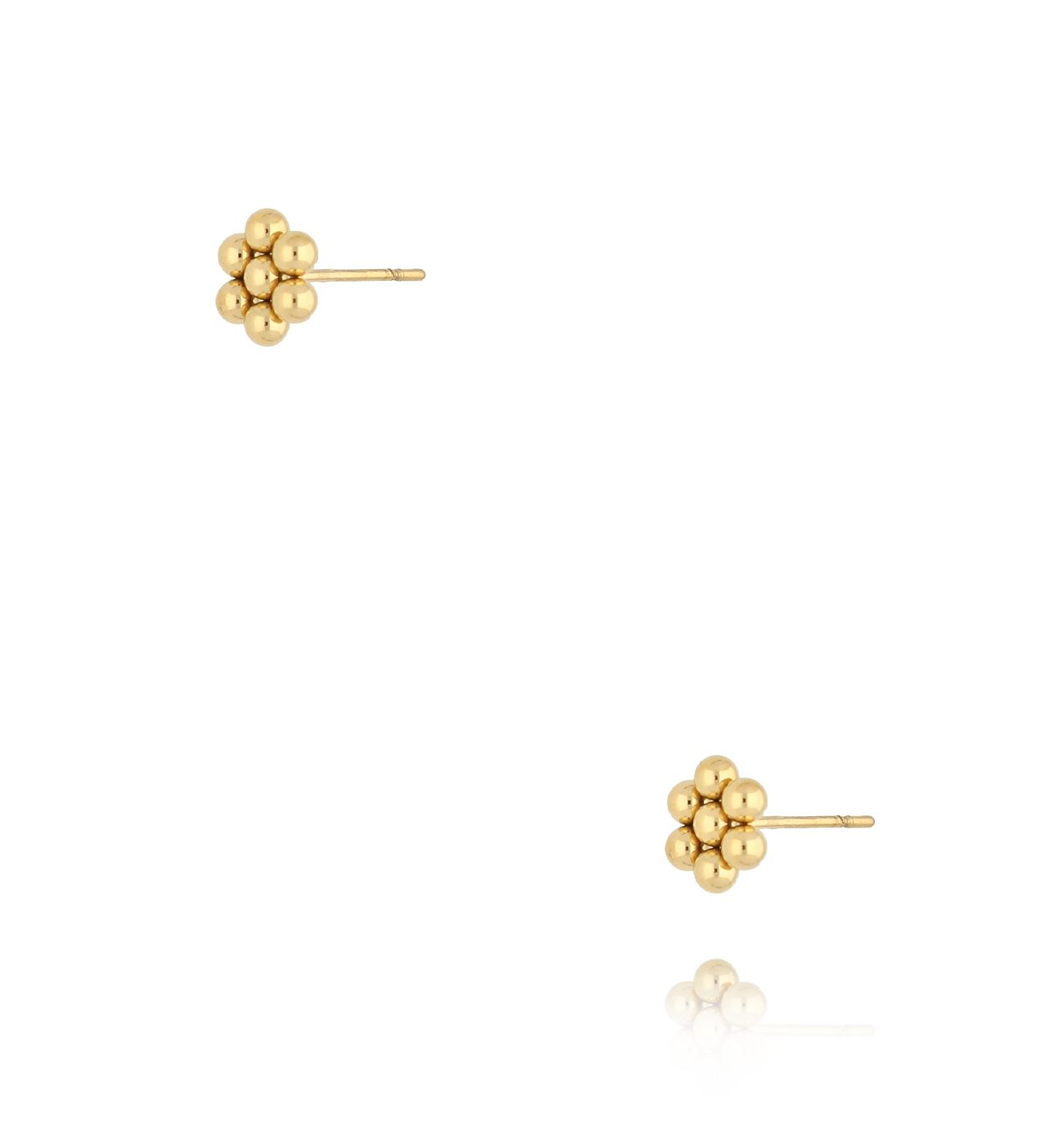 Kolczyki złote z kwiatuszkiem Saburo - By Dziubeka