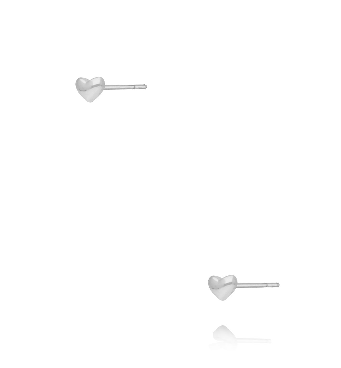 Kolczyki w kształcie serca srebrne KCA0089