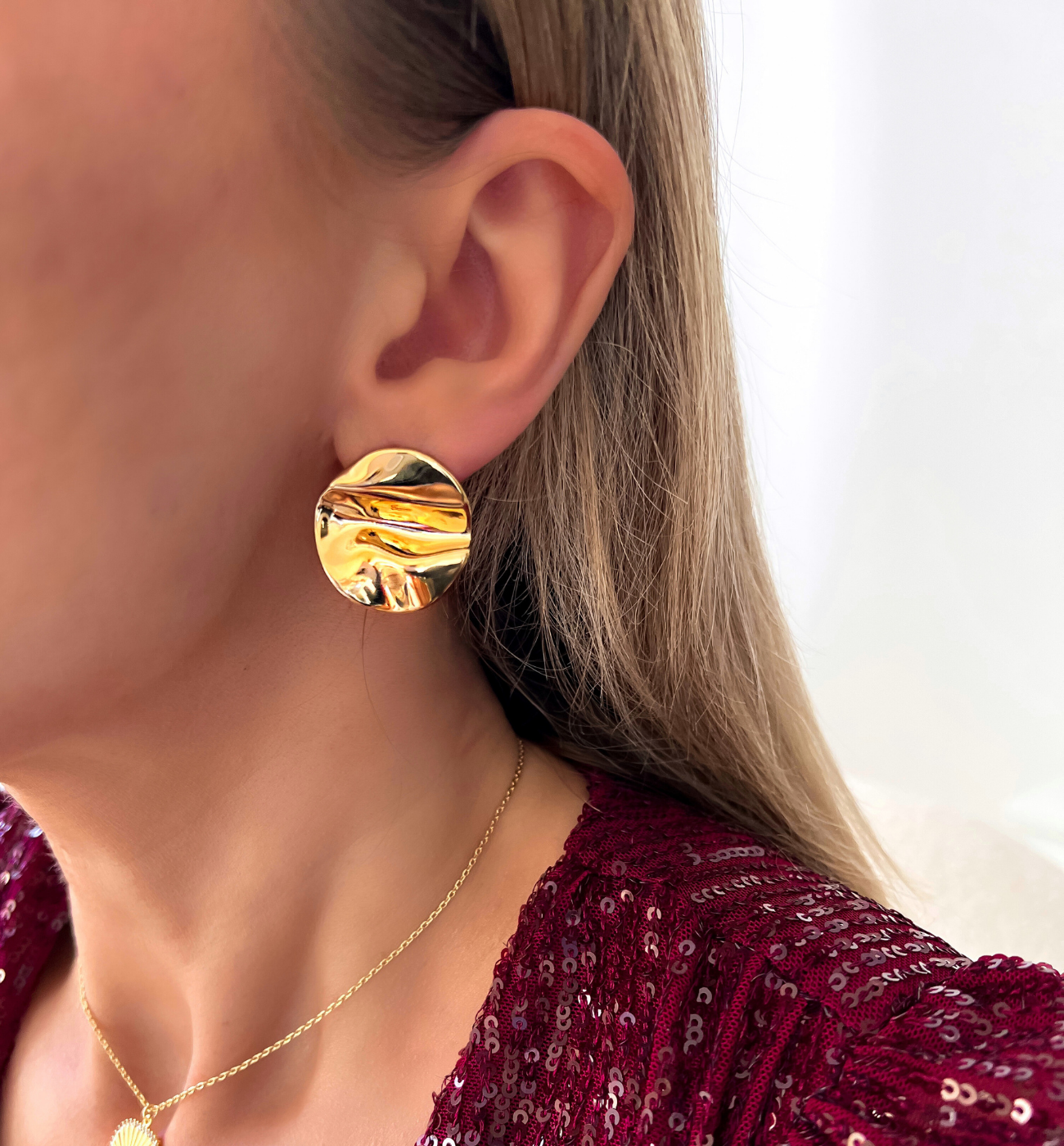 Kolczyki okrągłe złote KRG1062