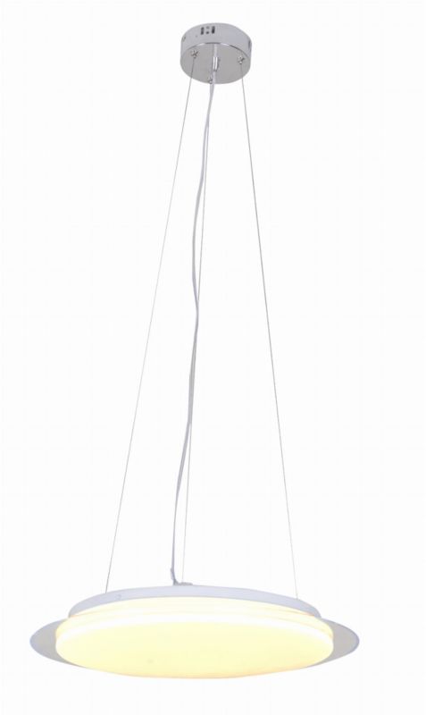 Lampa sufitowa Candellux Danua chromowana-biała wym: 100 x 45 x 45 cm wbudowany LED 18W 1 szt.