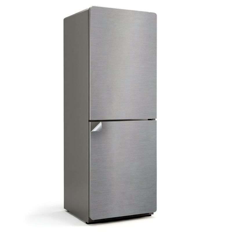 Naklejka na lodówkę Wallfluent 70x190 cm Tekstura metaliczna z liniami 1 szt.