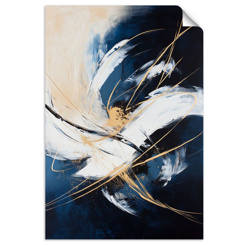 Naklejka samoprzylepna Feeby Abstrakcja niebieski beżowy 80x120cm 1szt