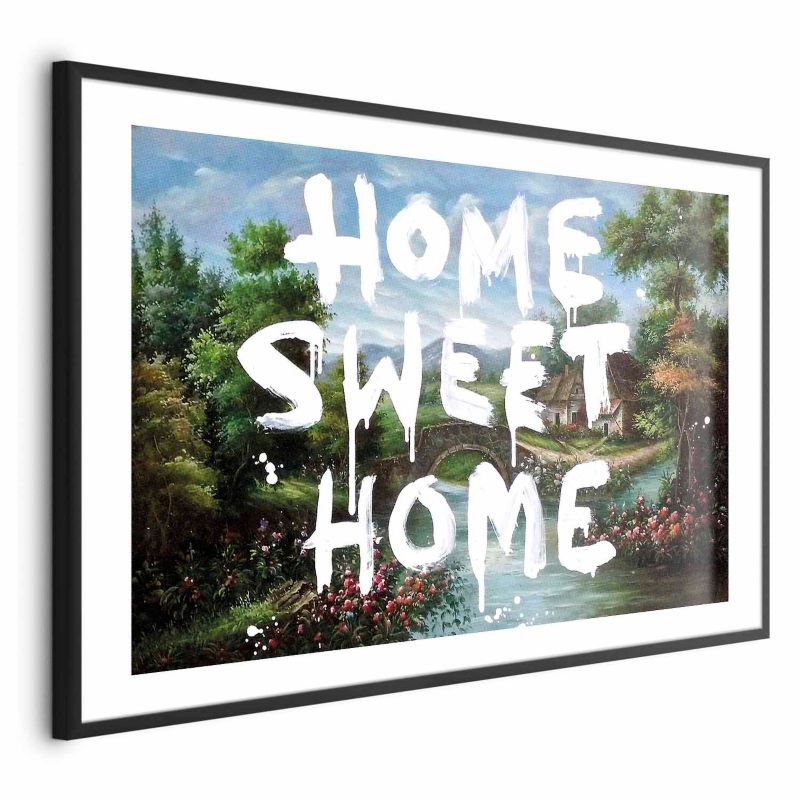 Plakat Artgeist Wymarzony dom 60x40 cm z ramą czarną z marginesem 1 szt