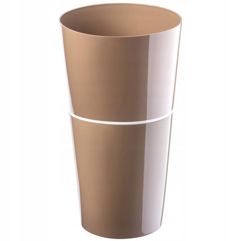 Doniczka KADAX Dwuczęściowa Plastikowa Osłonka Donica 25cm Beżowa Na Kwiaty 1 szt.
