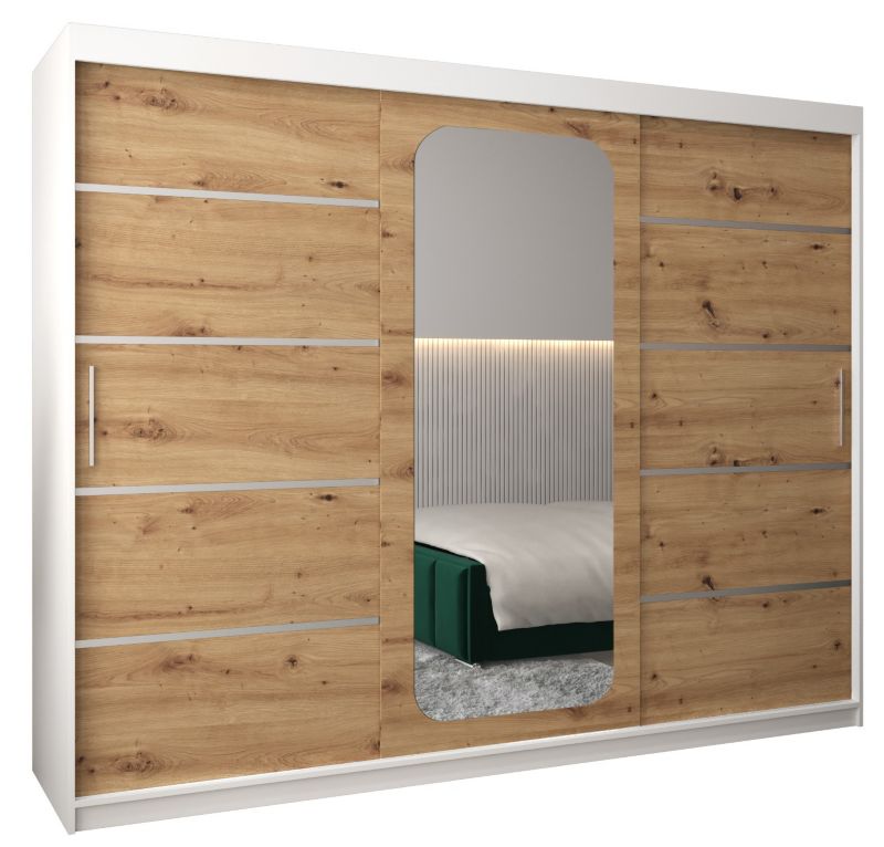 Szafa przesuwna Garderoba Abiks PROMO V2 250 biały/artisan 1 szt.