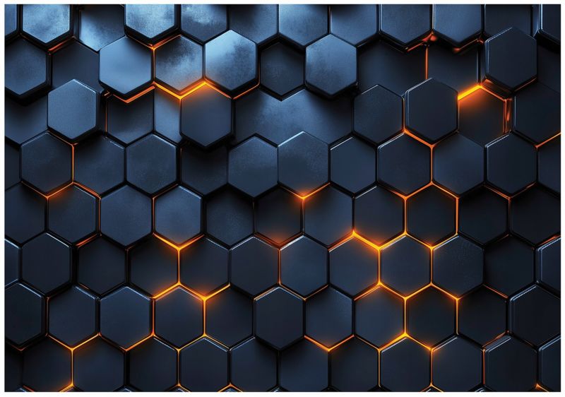 Fototapeta Dla Dzieci Chłopca 3D Heksagony WALLARENA 400x280 cm Tapeta Do Pokoju Dziecka Na Flizelinie 1 szt.