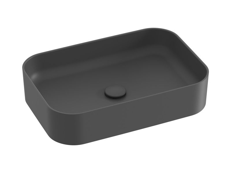 Prostokątna umywalka ceramiczna nablatowa Ravak Ceramic R Slim 550 antracyt 1szt