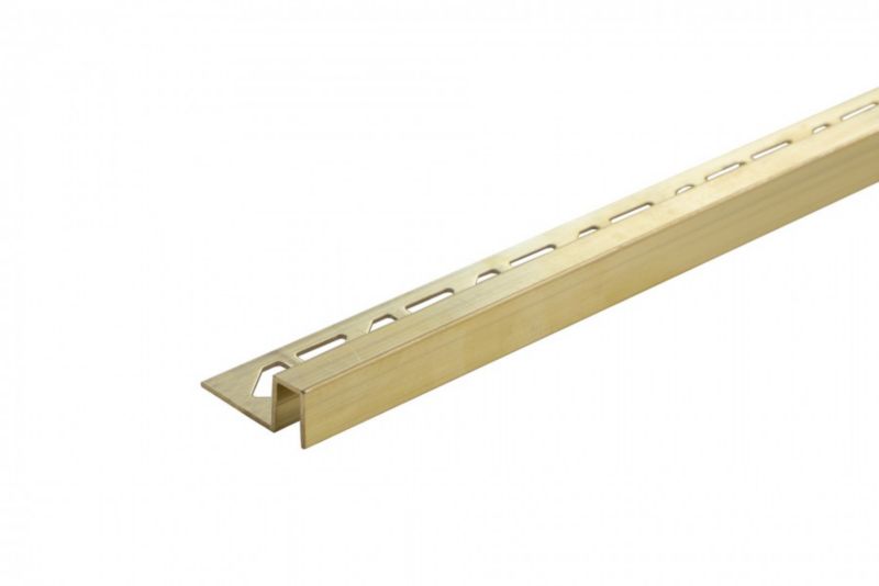 Profil do glazury mosiężny krawędziowy 1000x11x8,5mm Cezar Naturalny 1 szt.