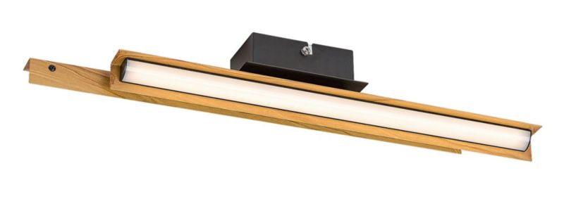 Lampa sufitowa Rabalux Remiel czarny matowa-biała LED 12W 3000K 760lm wym: 49 x 8 x 7 cm - 1 szt.