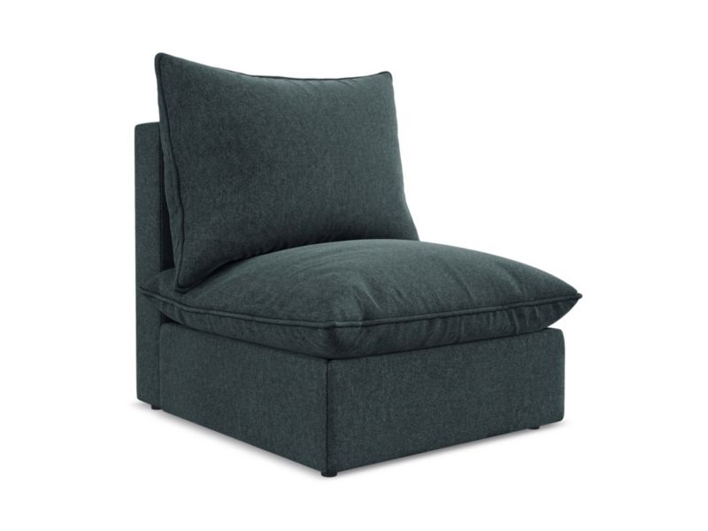 Moduł LaMiaSofa RAVENNA z tkaniny welwetowej 75x90 cm morski 1 szt.