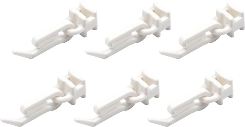 Ślizg z agrafką biały/aluminium 10 szt.