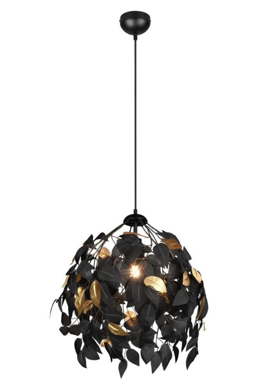 Lampa sufitowa RL Leavy czarno-złota wym: 150 x 38 x 38 cm 1xE27 x 28W 1 szt.