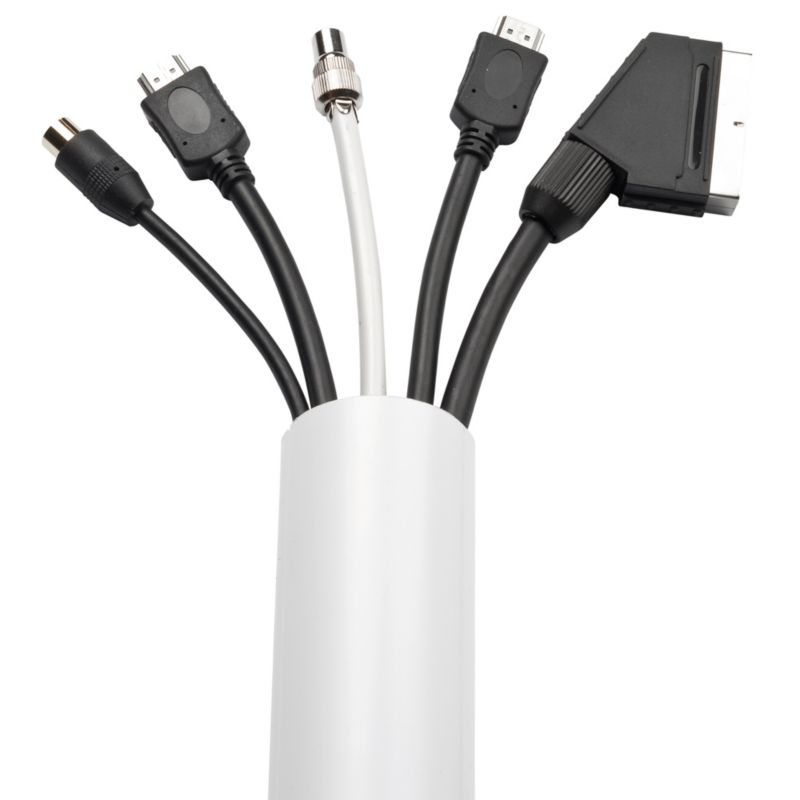 Listwa półokrągła na kable D-line 50 x 25 x 1000 mm biała