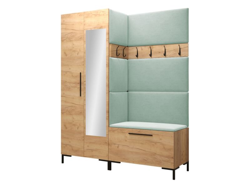Garderoba MIRJAN 24 Zilion IX dąb craft + miętowy 1 kpl.