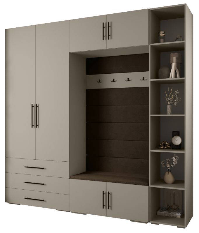 Garderoba do przedpokoju Abiks INOVA 3 Z10 kaszmir+czarny+manila04 1 szt.