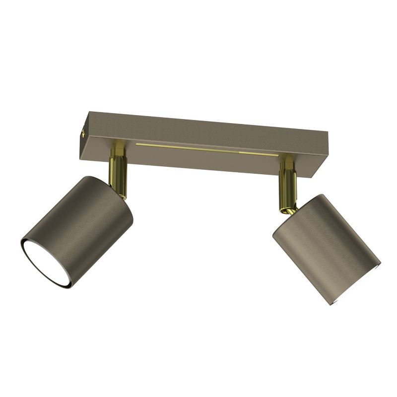 Lampa sufitowa Luminex Striper tytanowy złoto-złoty połysk Listwa z lampami 2 x GU10 x 8W wym: 14,5 x 20 x 5,5 cm - 1 szt.