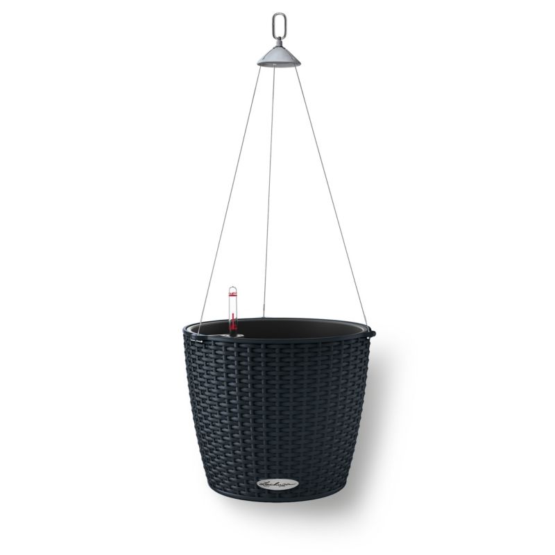 Doniczka Lechuza Do Domu Ogrodu NIDO Cottage 28 Grafitowy Czarny 1 szt