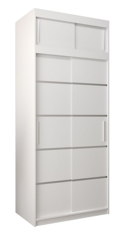 Szafa przesuwna Abiks Verona 1 100 biały + biały z nadstawką 1 szt.