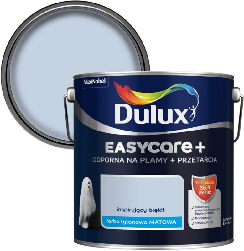 Farba plamoodporna Dulux EasyCare+ inspirujący błękit 2,5 l