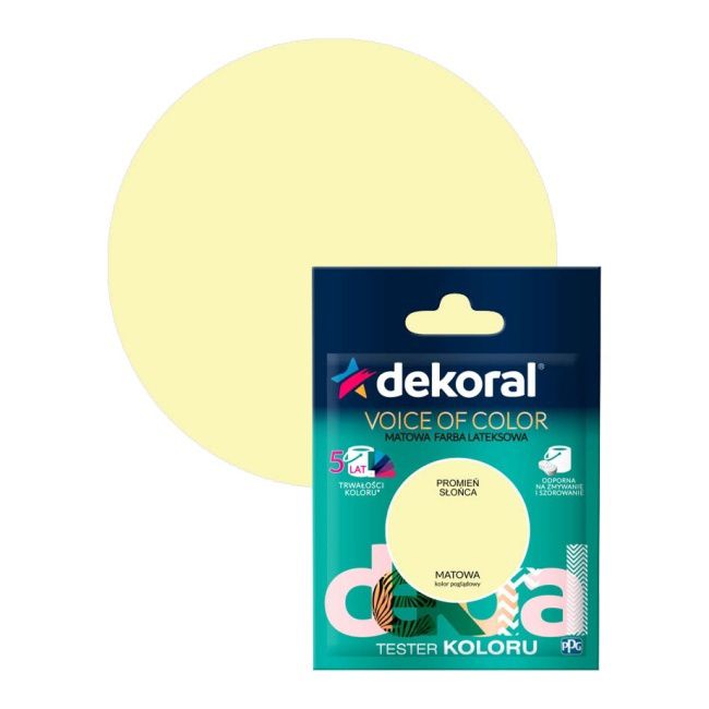Testerfarby kolorowej Dekoral Voice of Color promień słońca 0,05 l