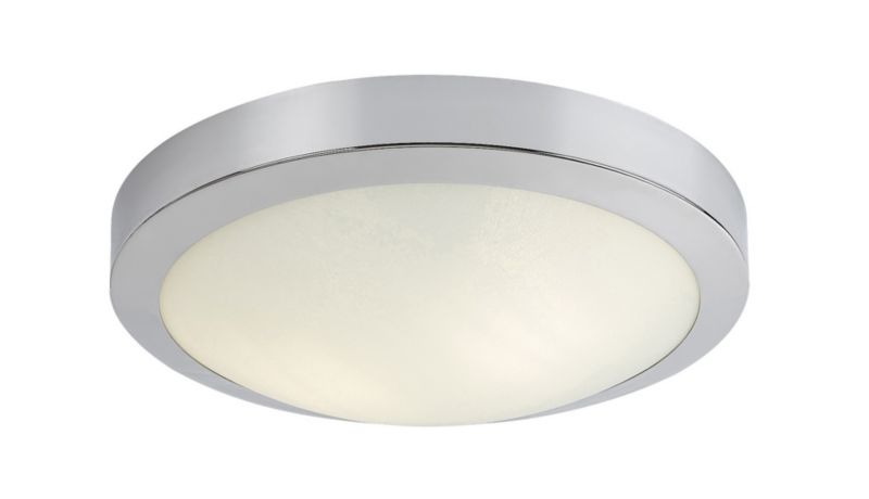 Plafon Rabalux Klementine chromowany biały łazienkowy 2 x E27 x 40W IP44 wym: 9,5 x 30 x 30 cm - 1 szt.