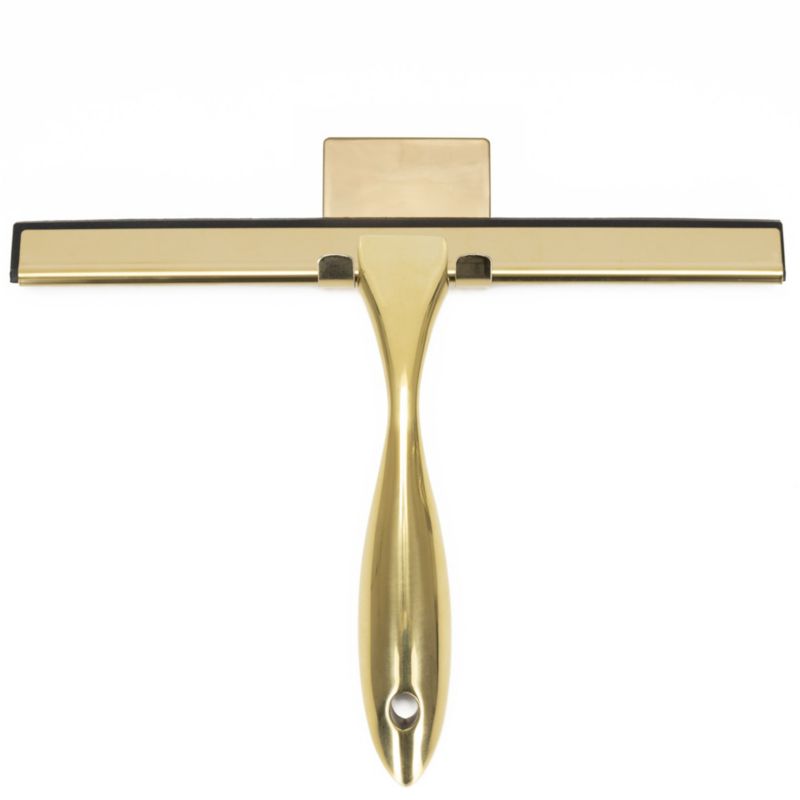 Ściągaczka łazienkowa do wody Springos kabiny prysznicowej z uchwytem, złota 1 szt.