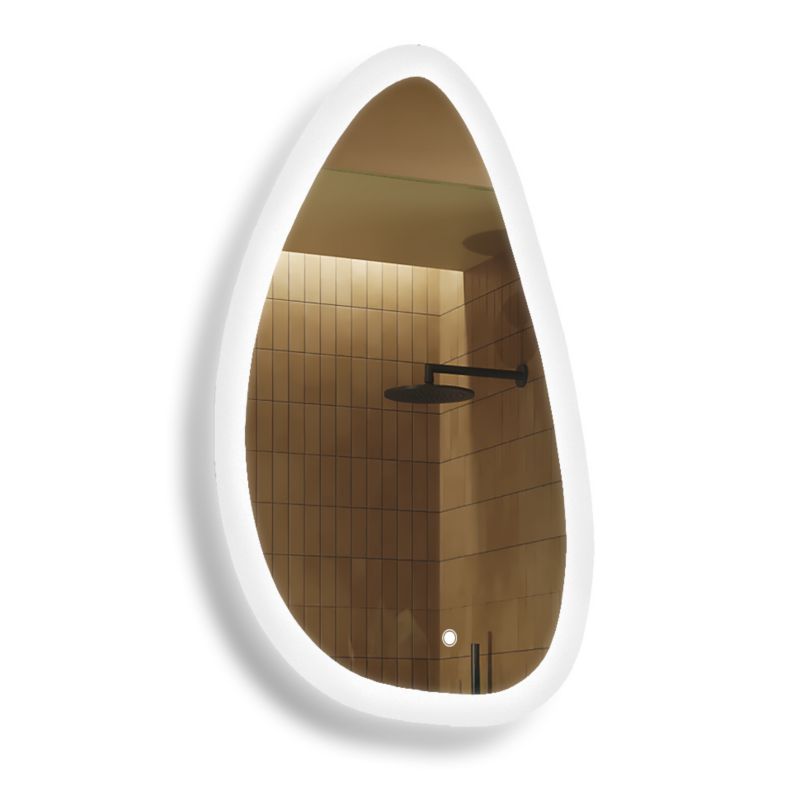 Lustro łazienkowe Artforma LED 64x104cm nieregularne LED Dual włącznik DRIP222 1szt.
