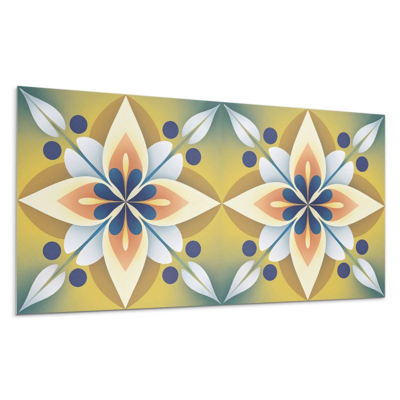 Kafelki samoprzylepne Wallfluent 40x20 cm Mandala z kwiatowymi detalami 10 szt.