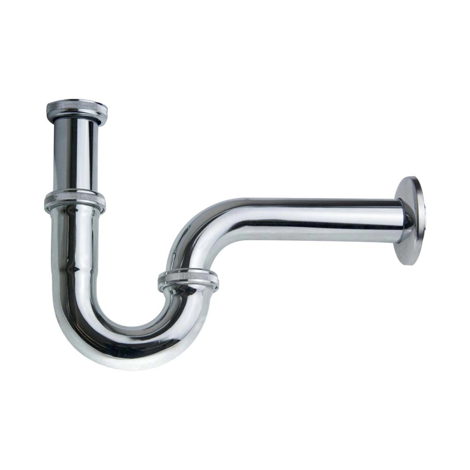 Syfon umywalkowy rurowy bez spustu chrom