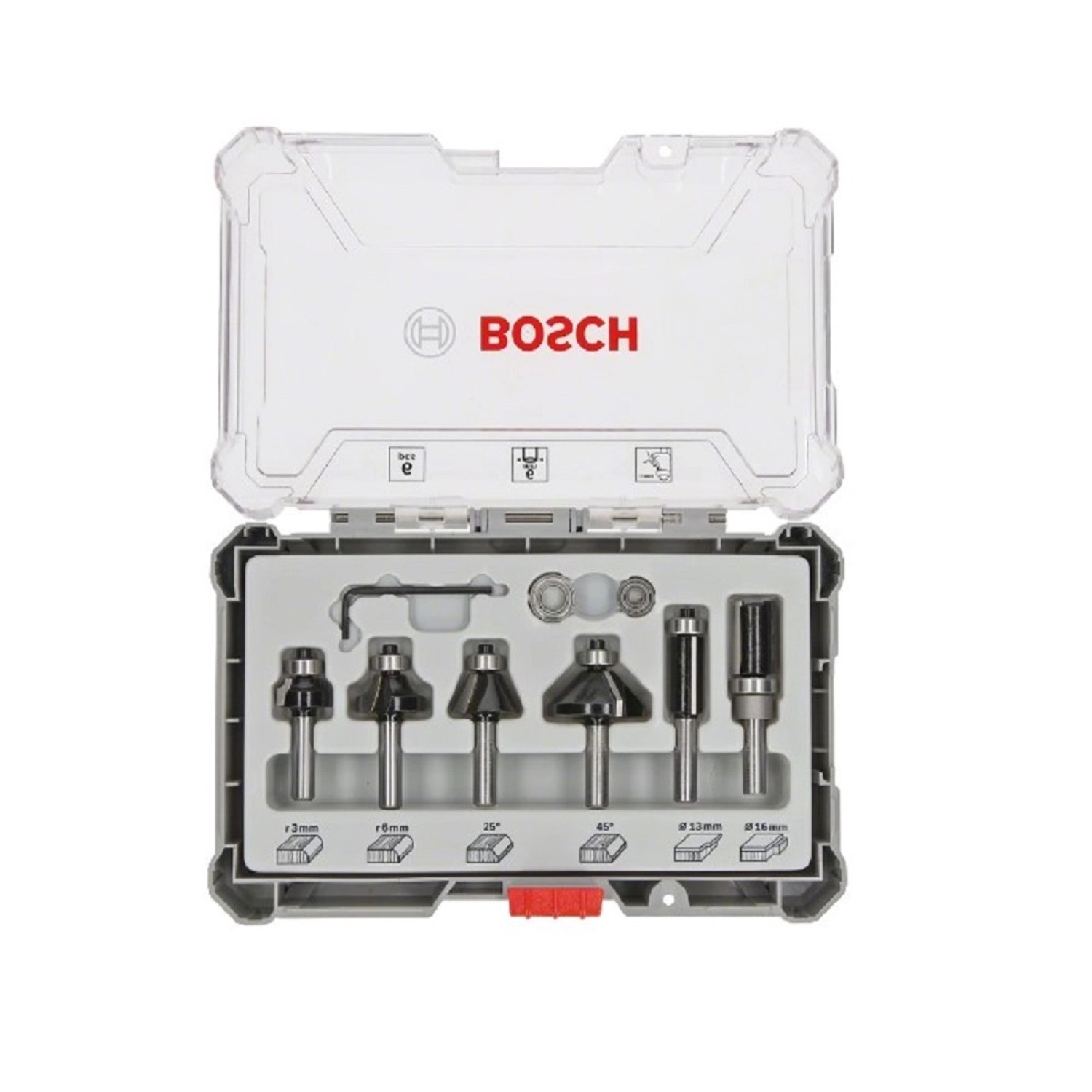 Bosch Zestaw frezów 6 szt. uchwyt 6 mm