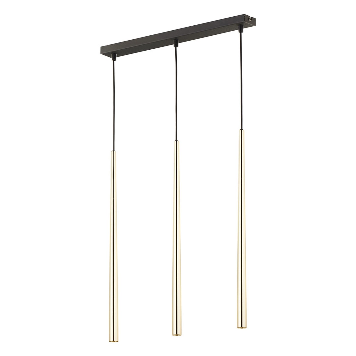 TK Lighting Lampa wisząca PIANO gold 3x6W G9