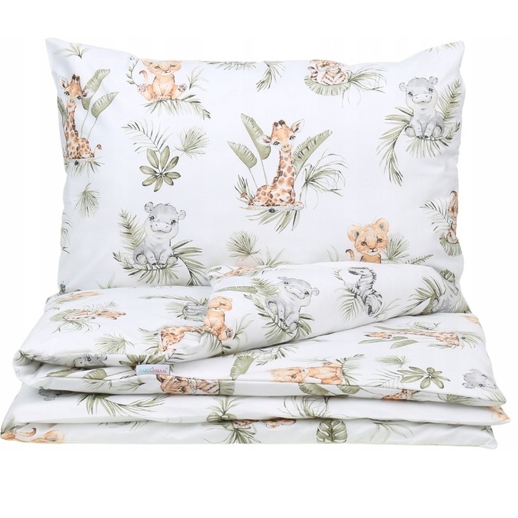 Komplet pościeli bawełnianej 120x90 cm Safari Żyrafa AL