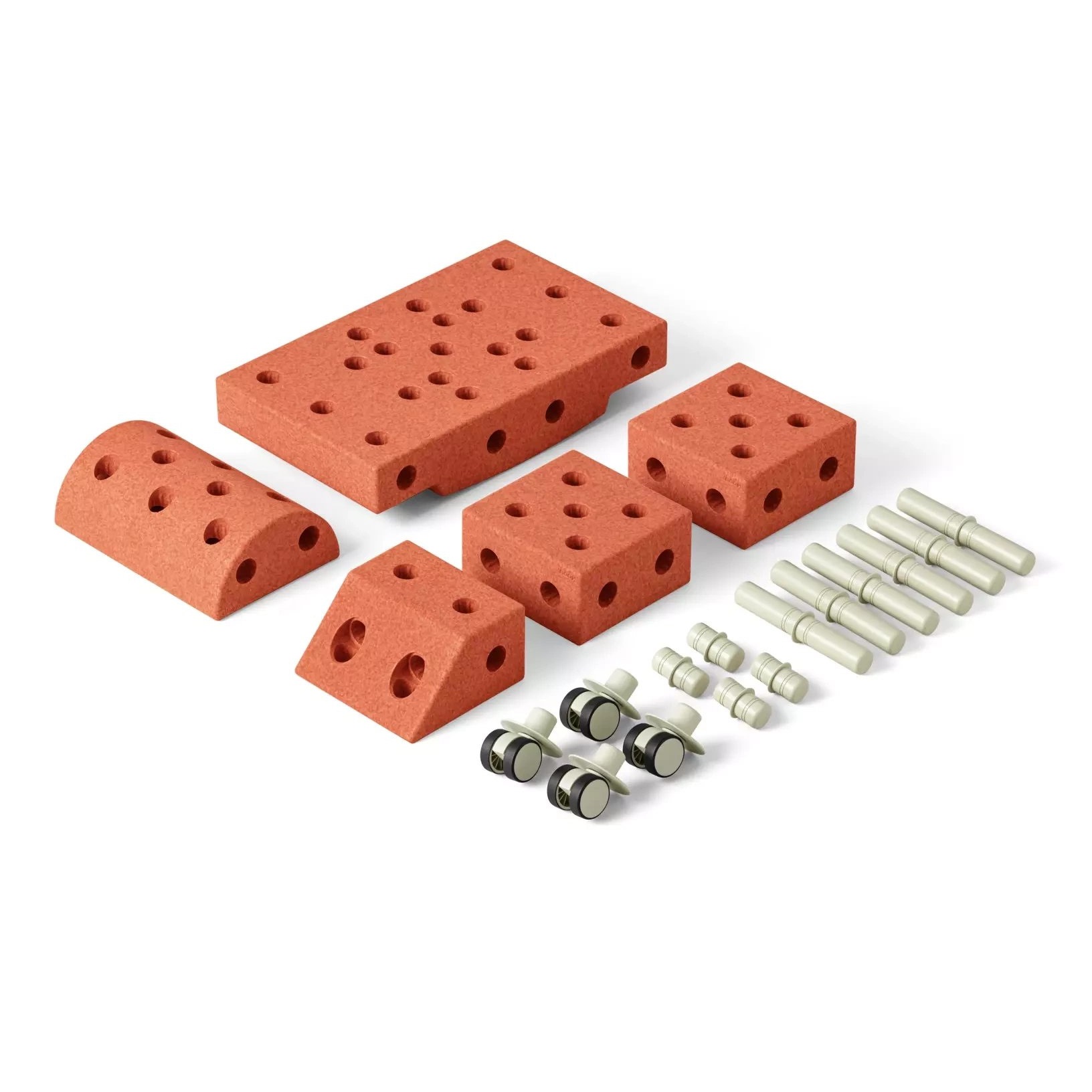 MODU Explorer set - Kreatywne klocki rozwijające motorykę dużą, pomarańczowy SC