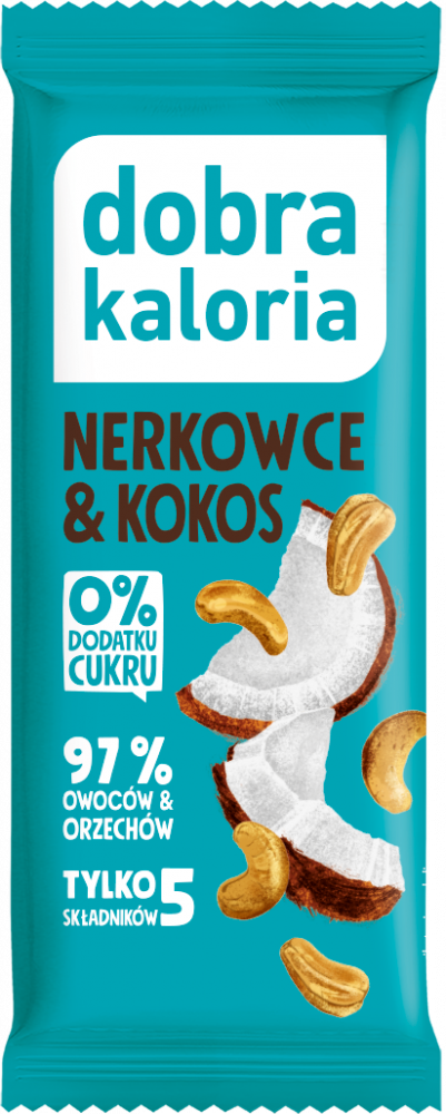 Baton Dobra Kaloria, nerkowce i kokos, 35g