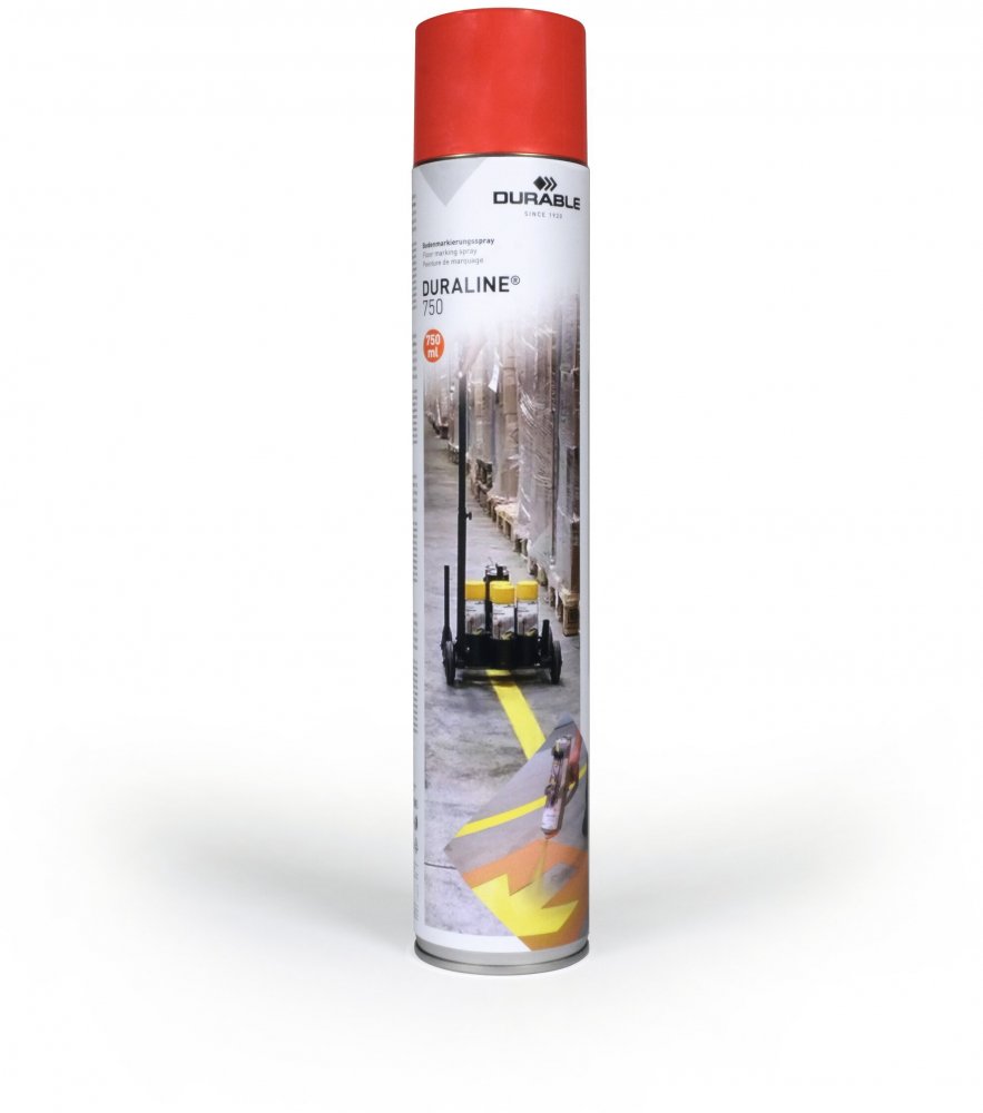 Farba w sprayu do malowania linii Durable Duraline 750, czerwony