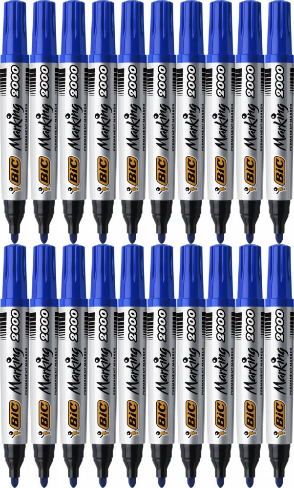 20x Marker permanentny Bic Marking 2000 ECOlutions, okrągła, 4.95mm, niebieski