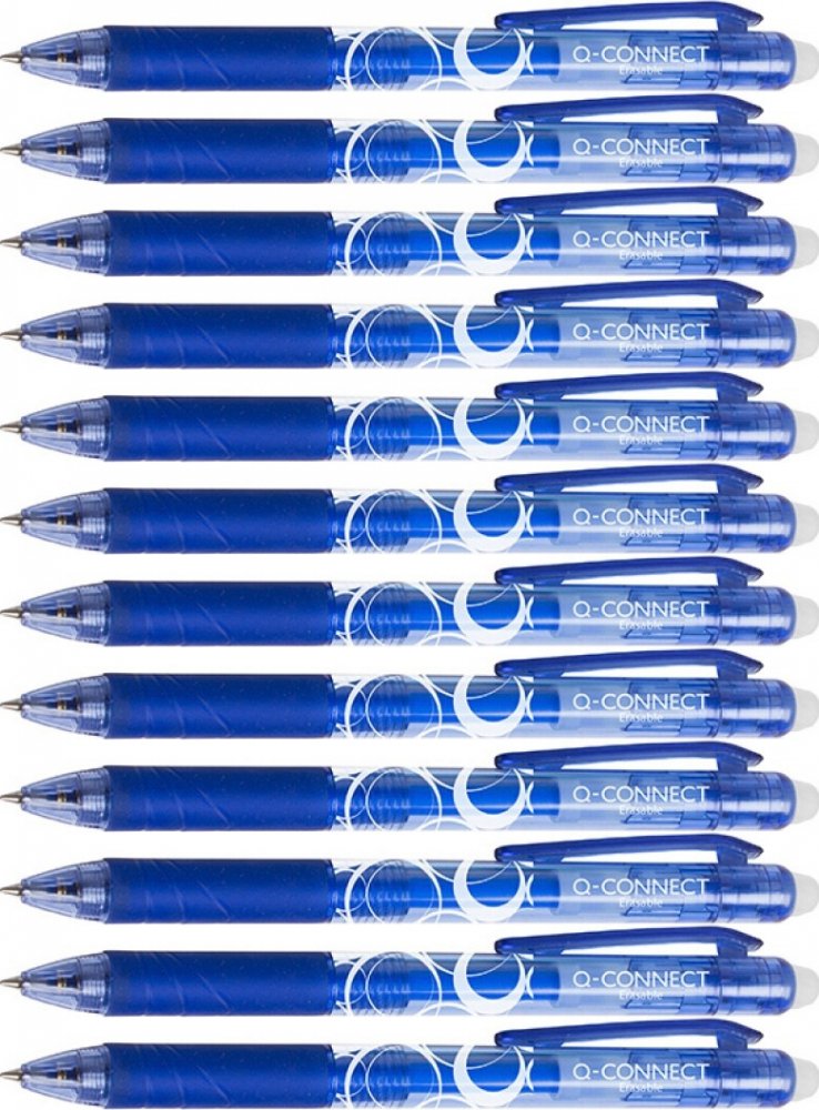 20x Długopis automatyczny Q-Connect, 1mm, wymazywalny, niebieski