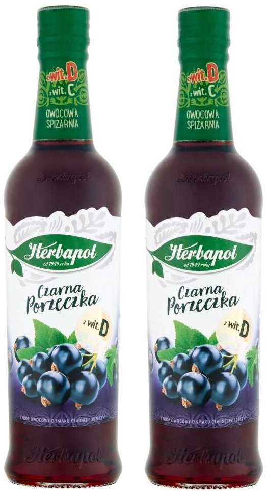 2x syrop Herbapol Owocowa Spiżarnia, czarna porzeczka, 420ml