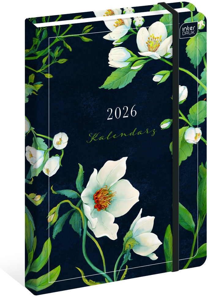 Kalendarz książkowy 2026, Interdruk, Mat+UV Fiori, A5, tygodniowy