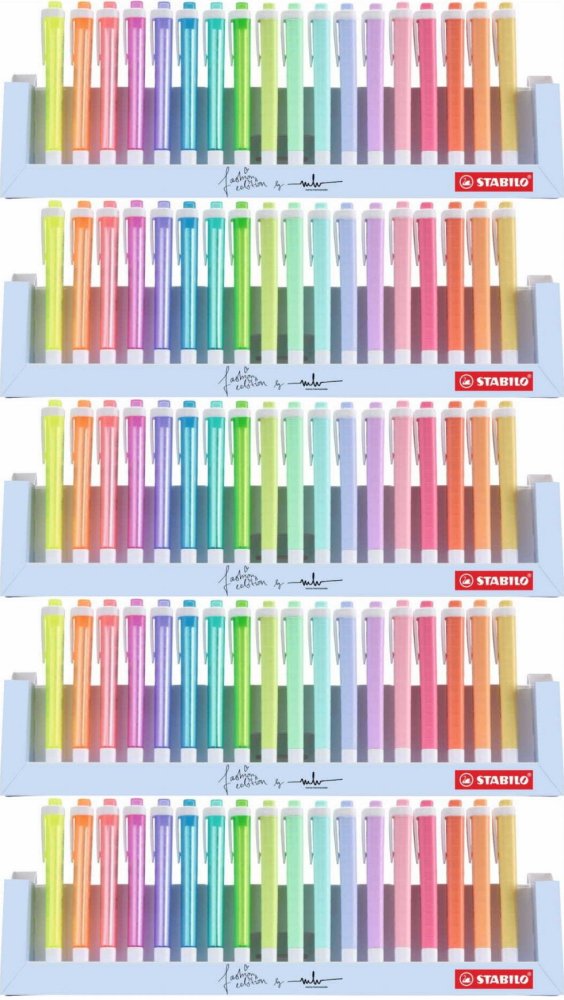 5x Zakreślacz Stabilo Swing Cool + Swing Cool Pastel, z podstawką, 18 sztuk, mix kolorów