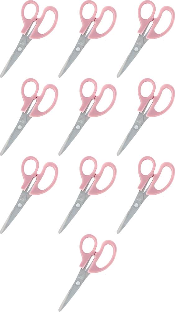 10x Nożyczki biurowe Grand Soft GR-2600, z ząbkowanymi ostrzami, 15cm, mix kolorów