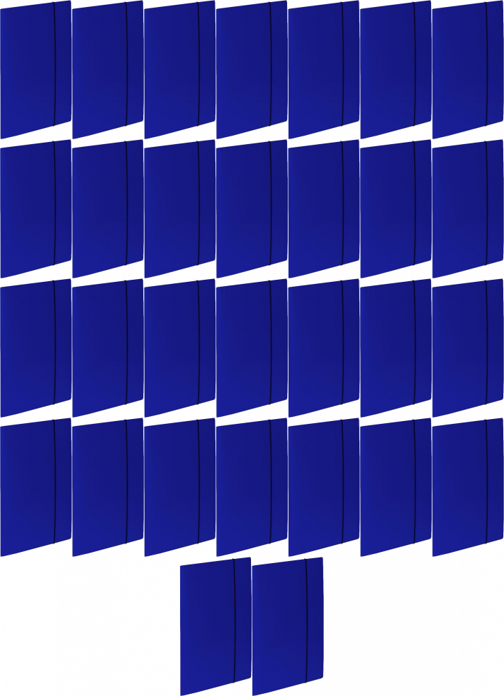 60x Teczka kartonowa z gumką VauPe Soft, A4, 450g/m2, 20mm, niebieski