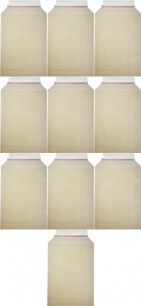 10x Koperta kartonowa Lettpac, C4, 229x324mm, z paskiem samoprzylepnym, brązowy, 1 sztuka