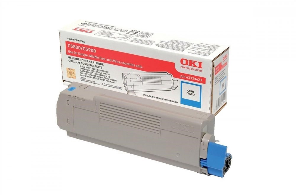 Toner Oki (43324423), 5000 stron, cyan (błękitny)
