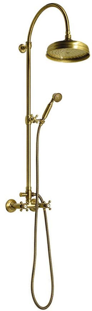 Sapho Antea zestaw prysznicowy ścienny z deszczownicą brąz SET036