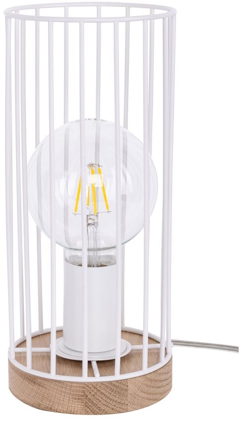 Spot-Light Timeo lampa stołowa 1x60W biały/dąb olejowany 7017402930077