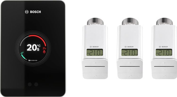 Bosch EasyControl CT200 regulator temperatury z 3 głowicami termostatycznymi czarny 7736701394