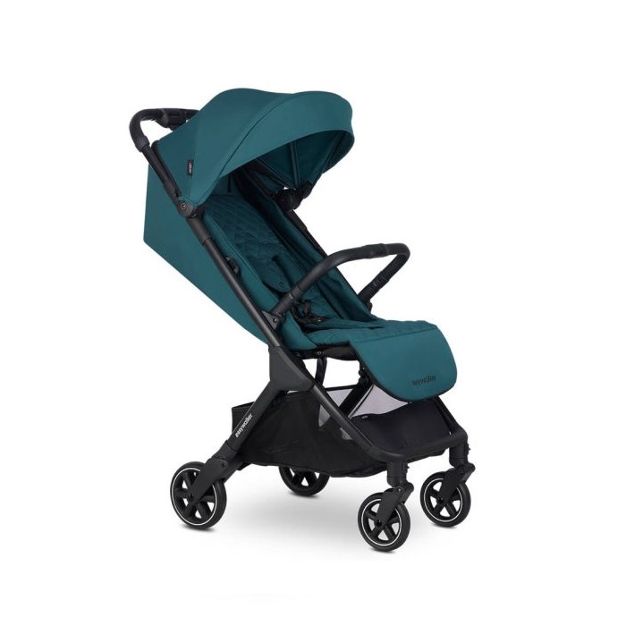 Easywalker Jackey - kompaktowy, samoskładający się wózek spacerowy z torbą transportową-Teal Green