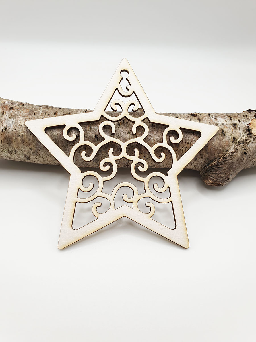 Bombka na choinkę świąteczna gwiazdka, baza do makramy, zakładka do książki, zawieszka ażurowa z bermaty, tekturka do zaproszeń, ozdoba na Boże Narodz